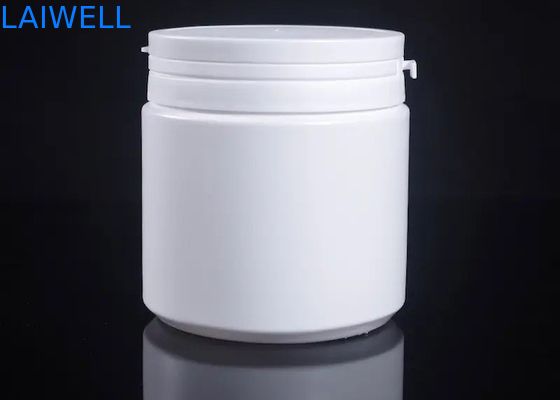 Airtight Modern White Round Storage Bottle 500ML Milk Powder Jars HDPE Plastic Containers With Tear Off Cap