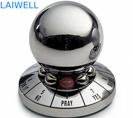 Customized and Creative Zinc Alloy Silver Color Metal Die Casting Lucky Decision Ball for Game and Birthday